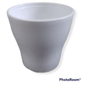 White ceramic planter